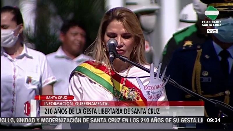 Añez: Santa Cruz le dice a Bolivia que el camino es la república y no la tiranía