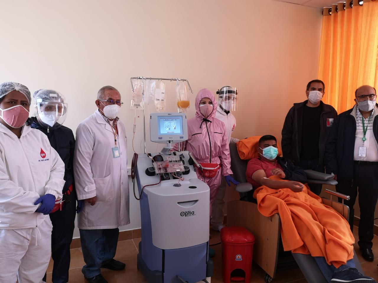 Equipo de aféresis del Banco de Sangre de Tarija empezó a extraer plasma