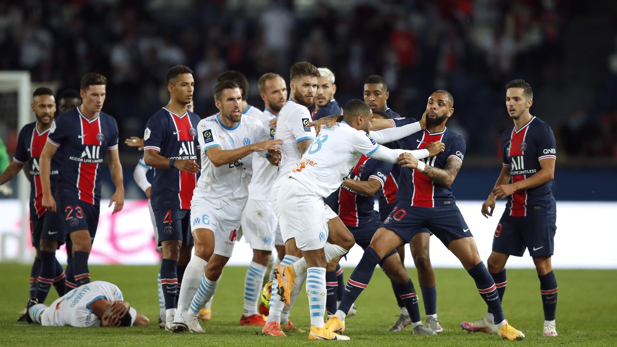 Escandaloso clásico entre PSG y Olympique termina con cinco expulsados