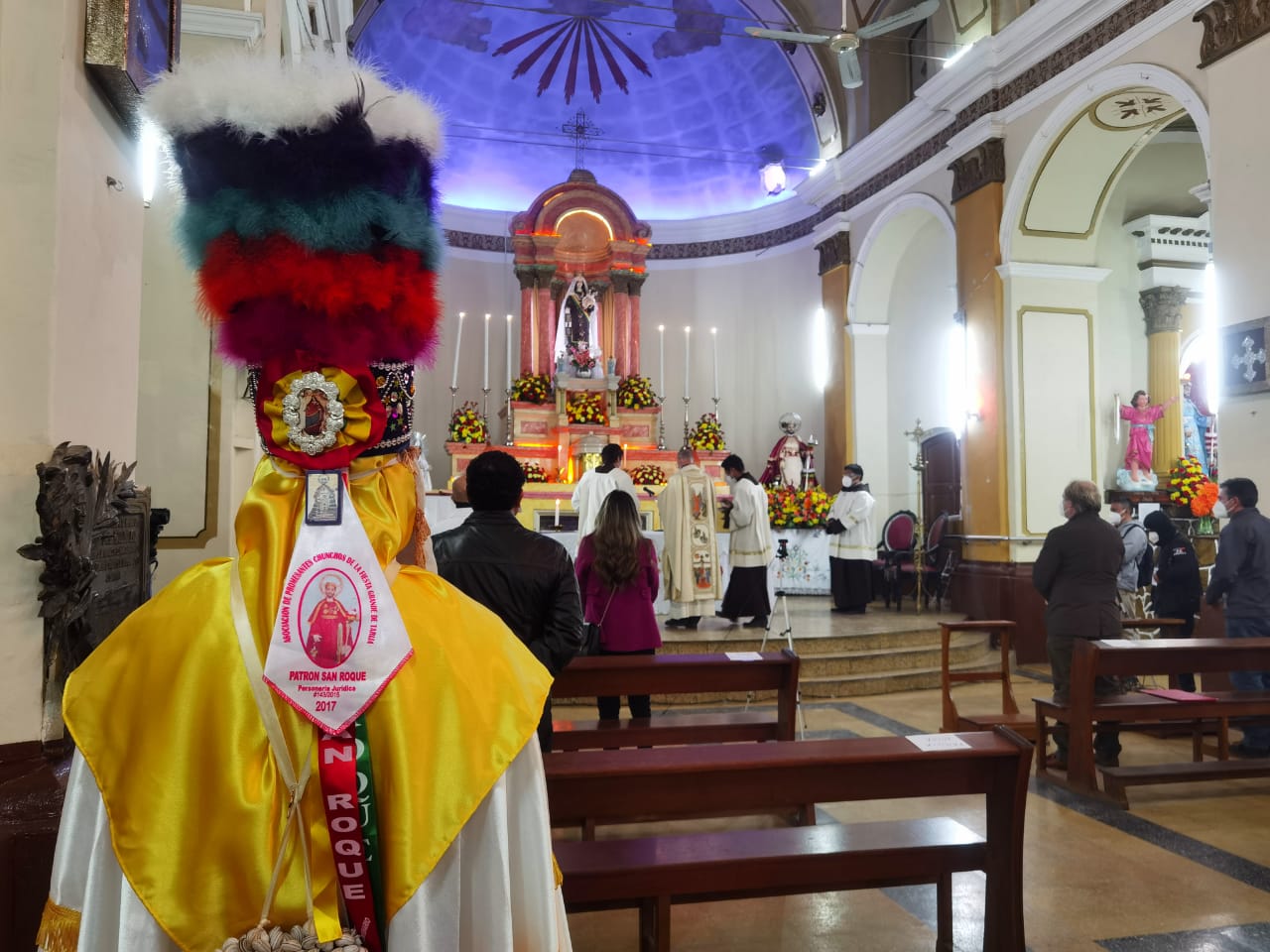 Gobernador de Tarija le pide al Patrono San Roque fortaleza para enfrentar la pandemia
