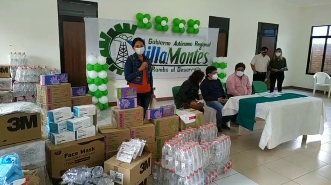 Gobierno Autónomo Regional de Villa Montes entrega material de bioseguridad a la Red de Salud Municipal
