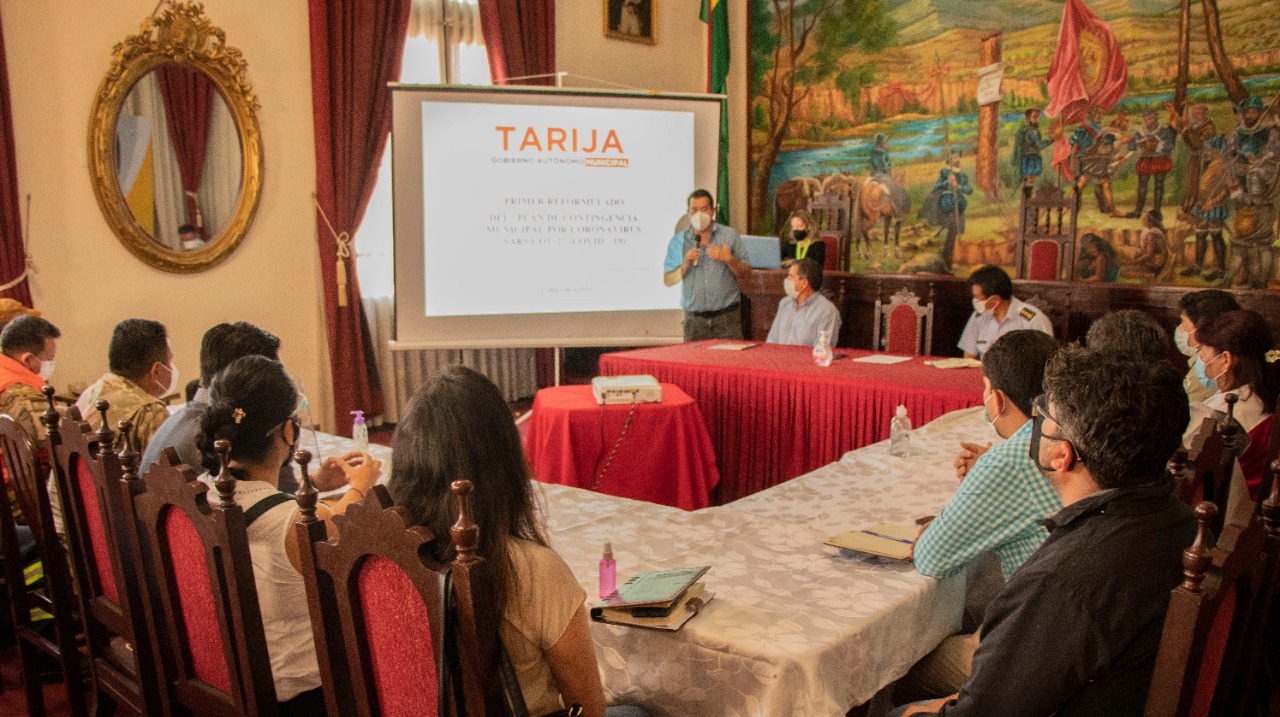 Alcaldía de Tarija reformula el Plan de Contingencia COVID-19 para enfrentar posible rebrote