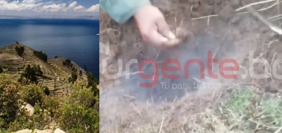 Arde la tierra en la Isla del Sol, ayllus piden ayuda para determinar si se trata de actividad volcánica