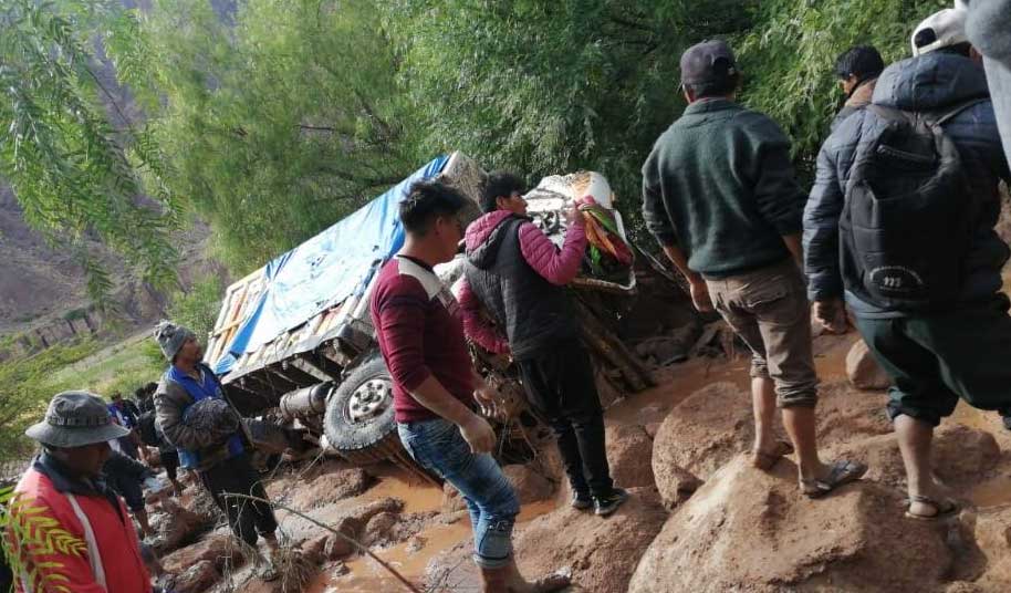 Luribay está de luto por muerte de tres personas a causa de la mazamorra