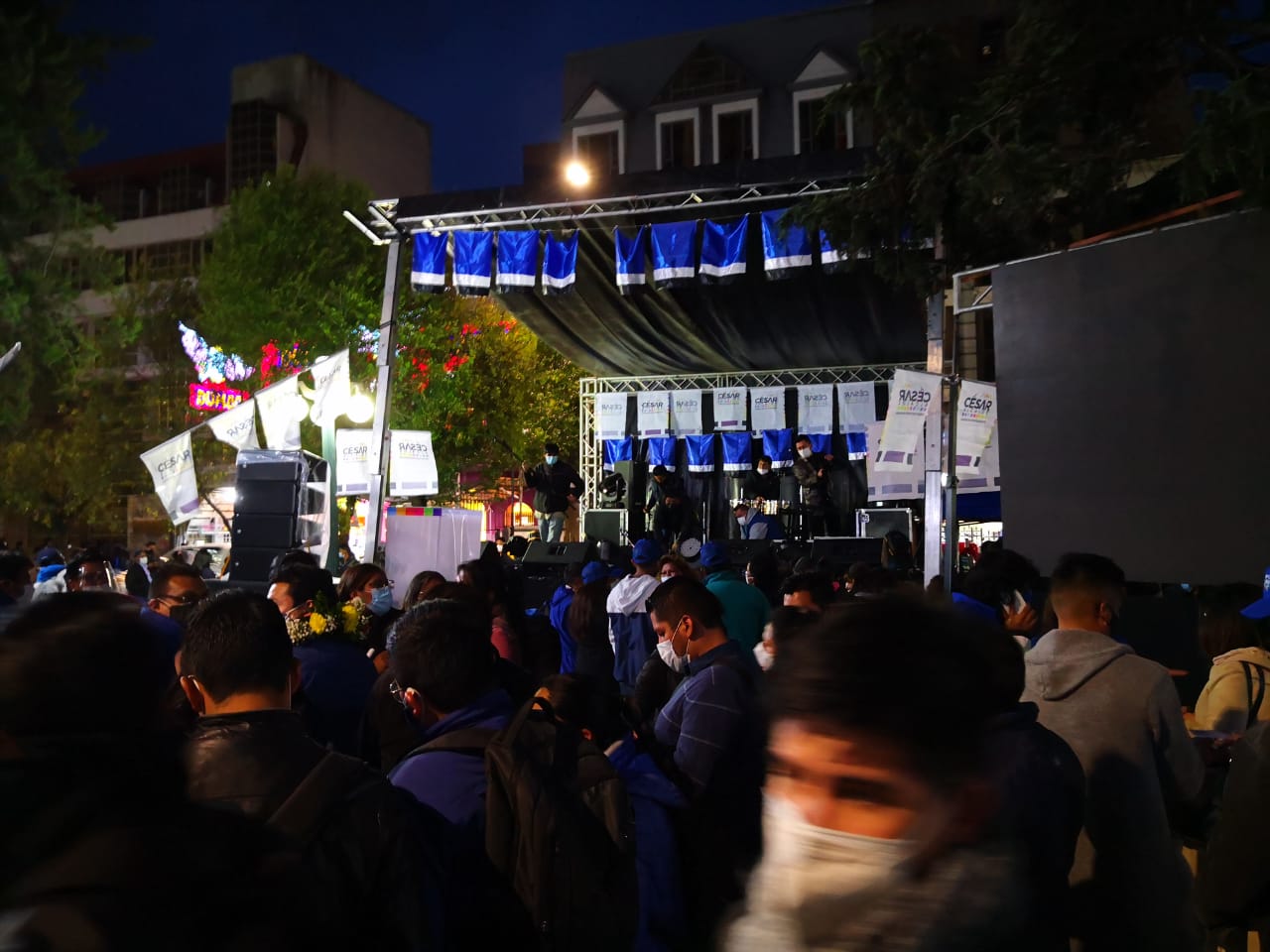 La Alcaldía de La Paz interviene un acto no autorizado del MAS en El Prado