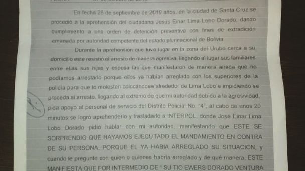 Policía paró extradición de Lima Lobo sin explicarlo a la Interpol