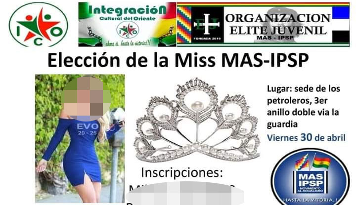 Defensoría repudia la convocatoria a la elección de Miss MAS-IPSP