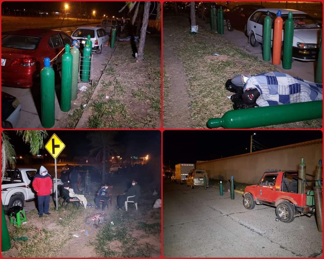 La búsqueda de oxígeno se agrava, personas hacen filas hasta por 48 horas para conseguir un tanque
