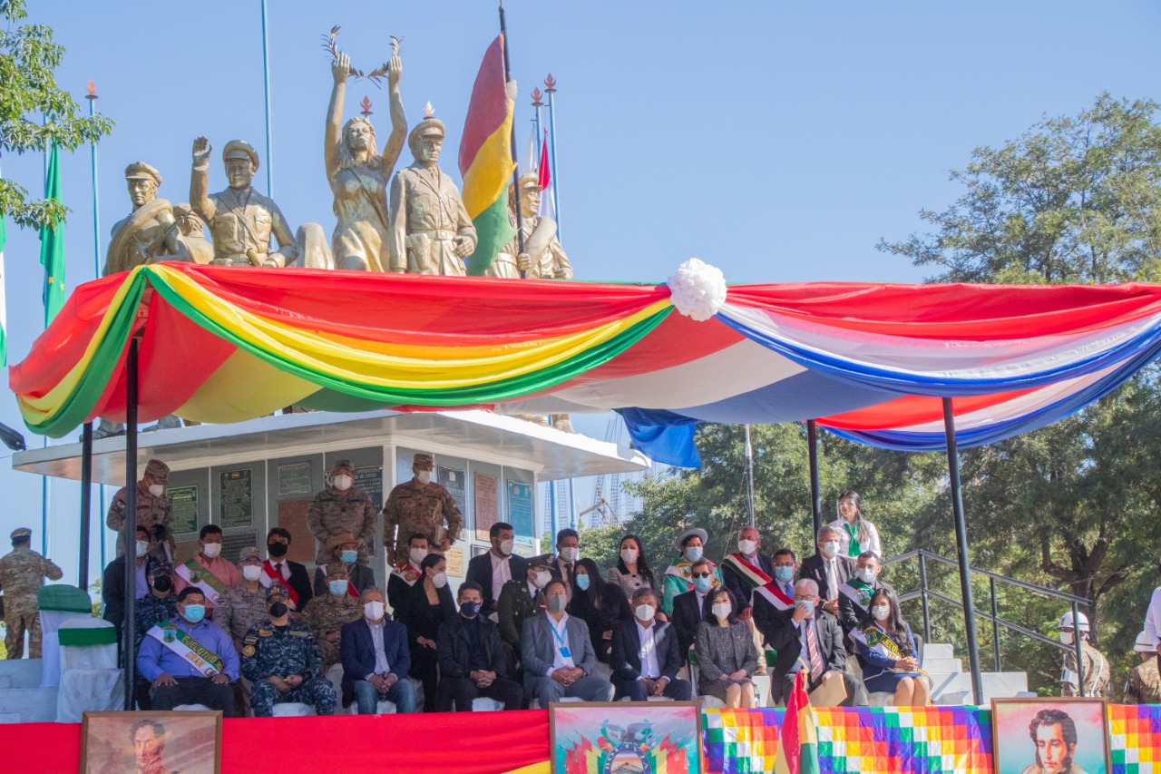 Alcalde de Tarija acompaña el 86 Aniversario del Cese de Hostilidades de la Guerra del Chaco