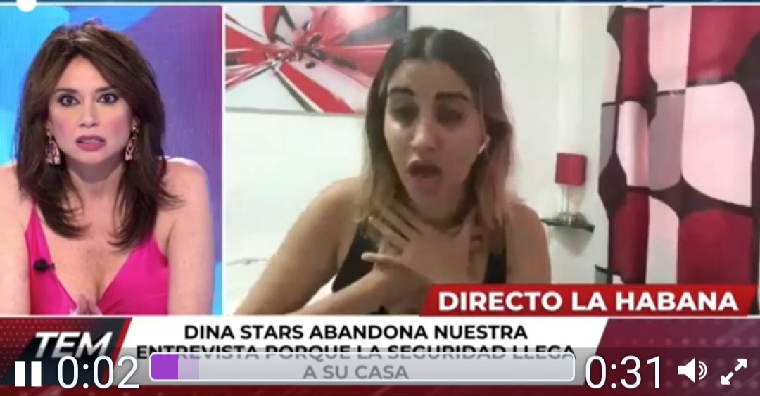 La dictadura cubana se llevó presa a la influencer Dina Stars en plena entrevista con un canal español