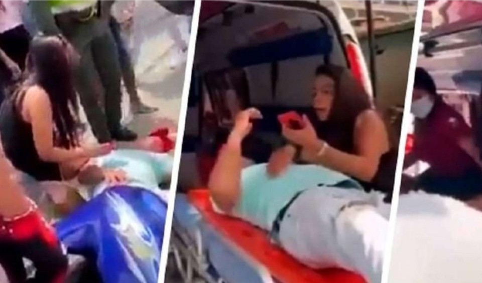 En vez de ayudar a su novio atropellado, mujer le pide la clave del celular