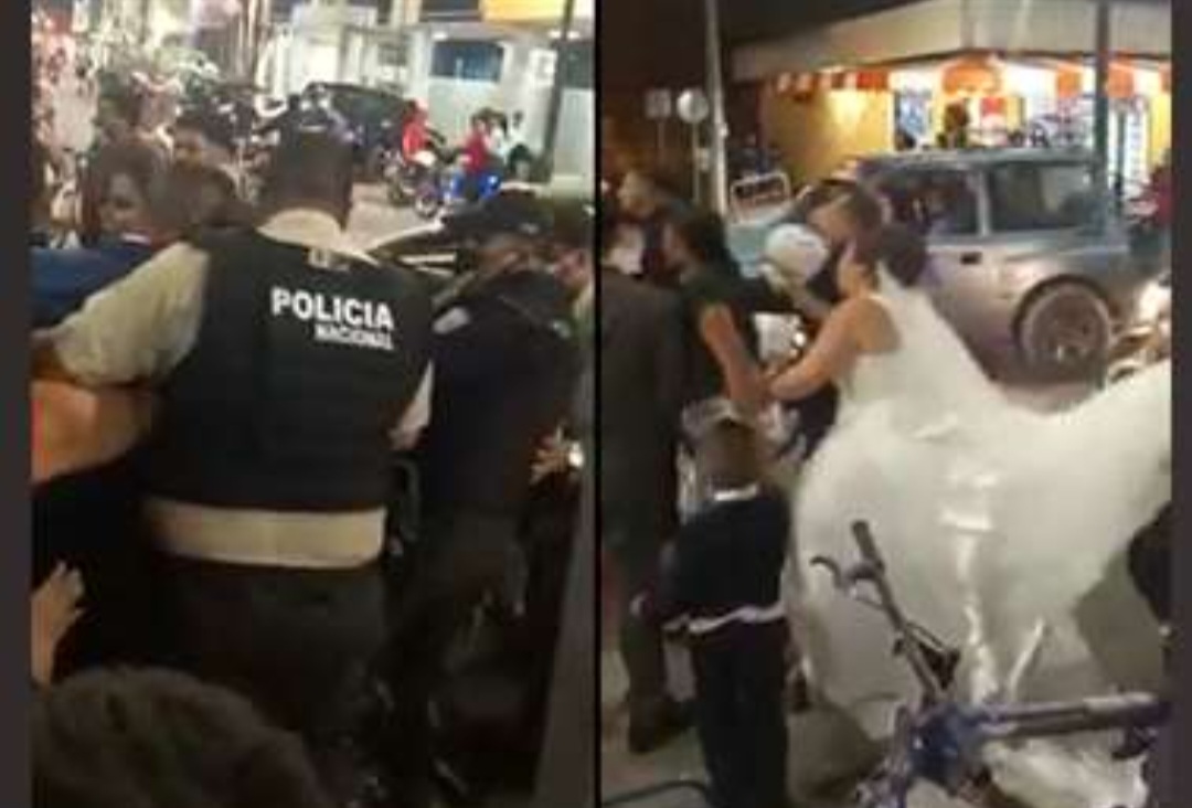 Policías irrumpen en una boda y se llevan preso al novio porque debía pensiones a su expareja