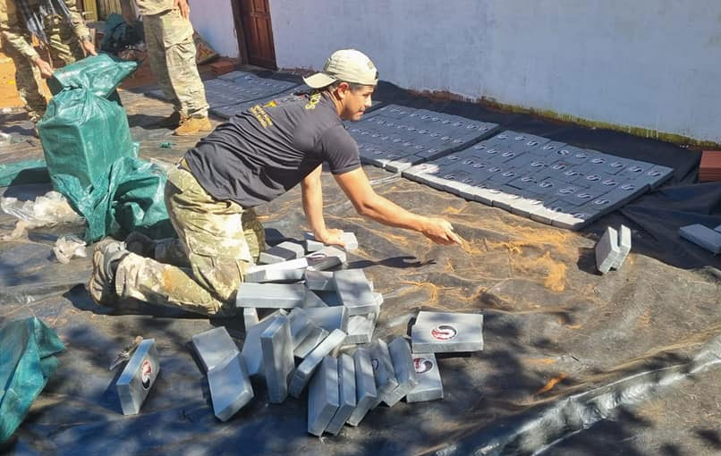 Incautan en Paraguay 321 kilos de cocaína que sería proveniente de Bolivia