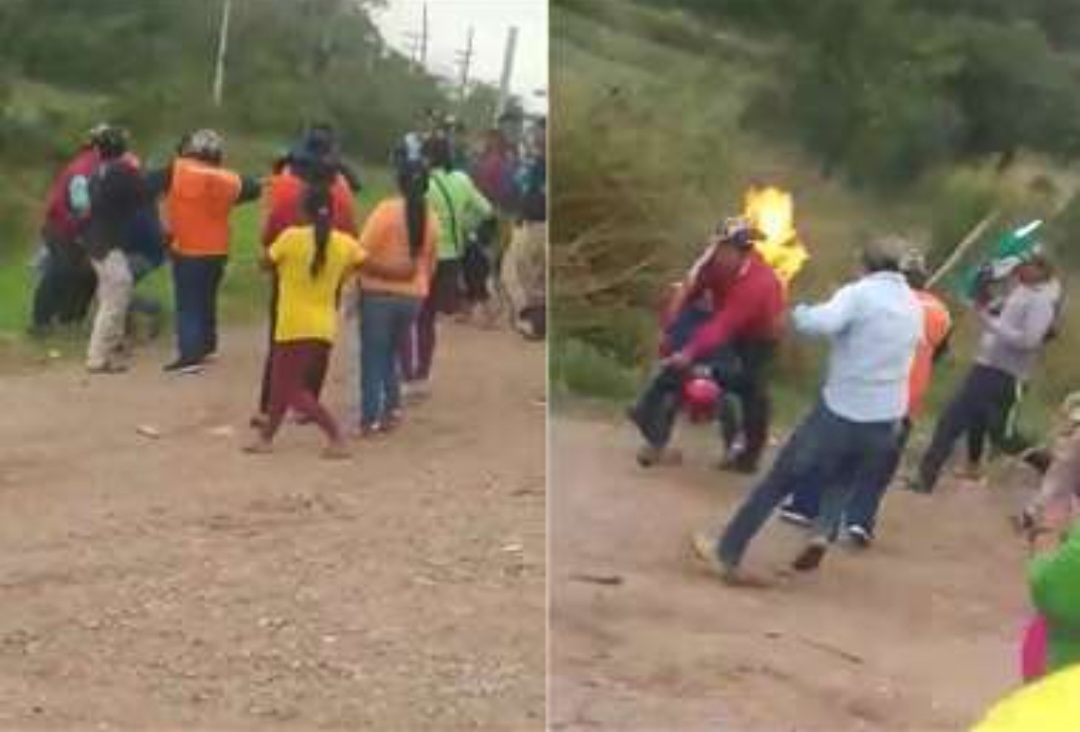 El hombre que sufrió quemaduras en el desbloqueo en San Ramón está internado