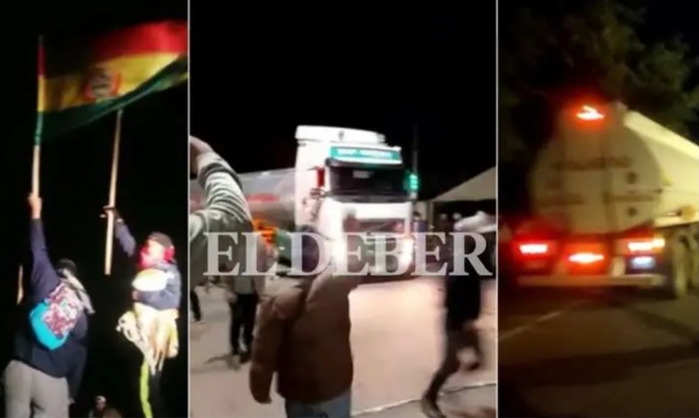 Día 11 de paro: vecinos del km 13 liberan un punto bloqueo de afines al MAS en la ruta a Camiri