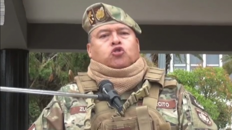 Jefe militar alude a Santa Cruz, promete al Gobierno «neutralizar» aprestos desestabilizadores de logias