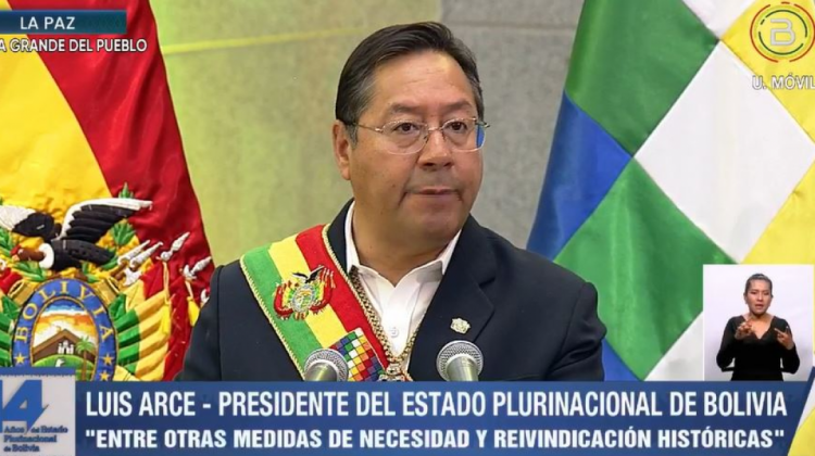 Arce convoca a defender la democracia y el proceso de cambio de todo cálculo político