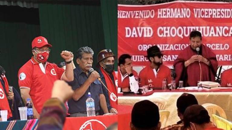 Evo “saluda” la campaña del PS-1 con Arce y Choquehuanca y recuerda que hubo traidores en ese partido