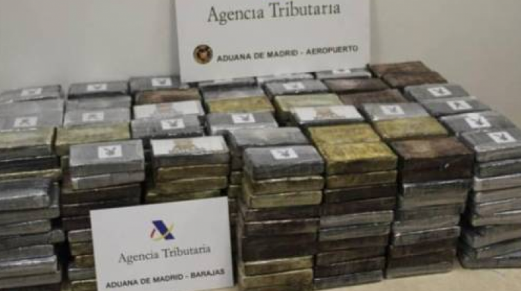 Cocaína hallada en España que llegó de Bolivia tiene valor de más de 28 millones de euros