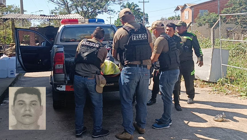 Colombiano arrojado envuelto en una colcha cerca a Yapacaní tenía un disparo de bala