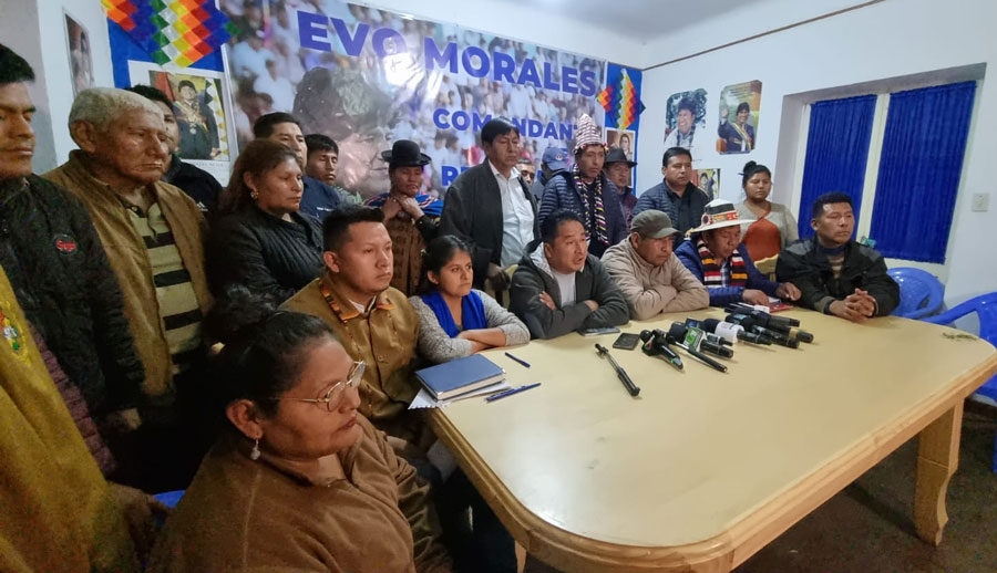 ‘Evistas’ conforman otro Pacto de Unidad, ratifican el bloqueo y fustigan al Gobierno