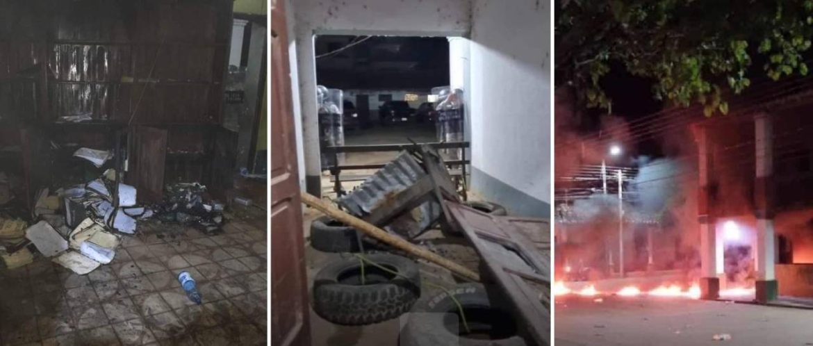 Así quedó el comando policial de Santa Ana de Yacuma tras la protesta de los vecinos