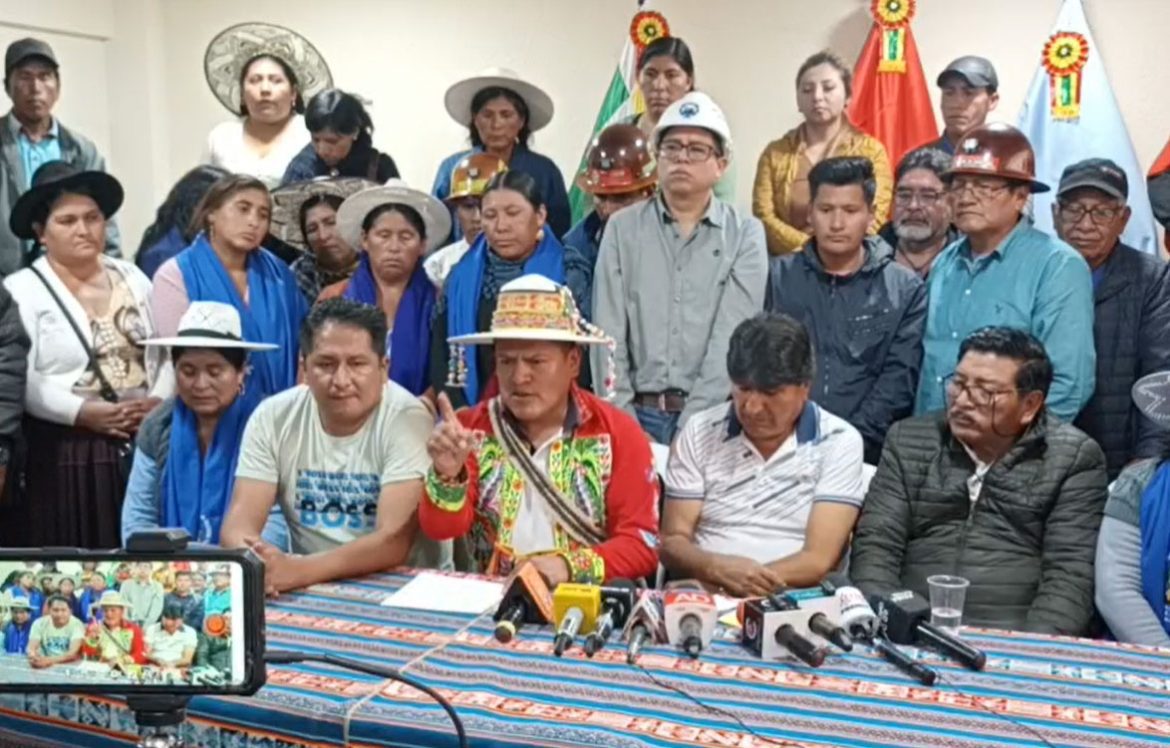 ‘Evismo’ advierte a Lucho Arce que promulgue la ley antiprórroga o se verán en las calles