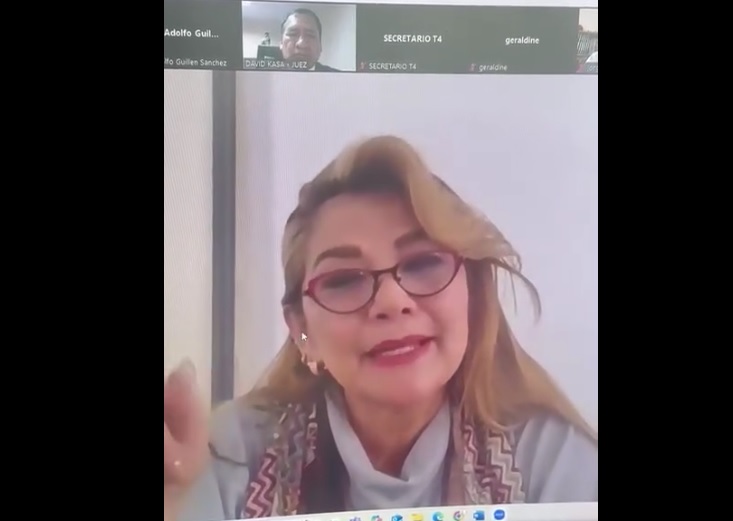 Añez pide poner fin a su proceso y el juez le responde que declaraciones de Lima no son vinculantes