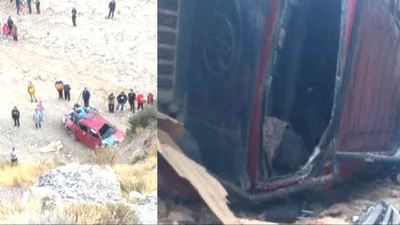 ¡Trágico! Cuatro muertos y siete heridos tras embarrancamiento de un vehículo en Potosí