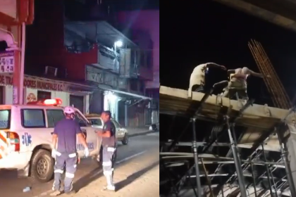 Al menos ocho heridos tras el fallo de vaciado de losa en un edificio cruceño