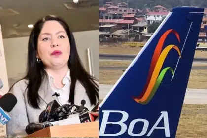 Avión de BoA que sufrió incidente en Cochabamba estaba a “medio reparar”, denuncia diputada Román