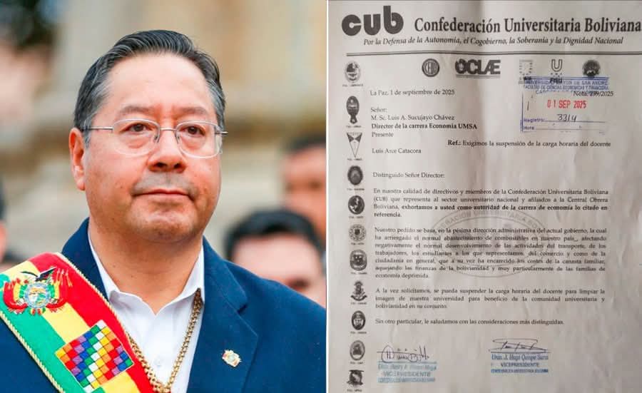 Dirigentes universitarios piden que Luis Arce no vuelva a dictar cátedra de economía