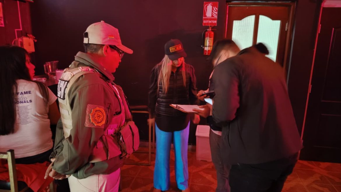Fiscalía de Tarija y otras instituciones realizaron controles en locales nocturnos