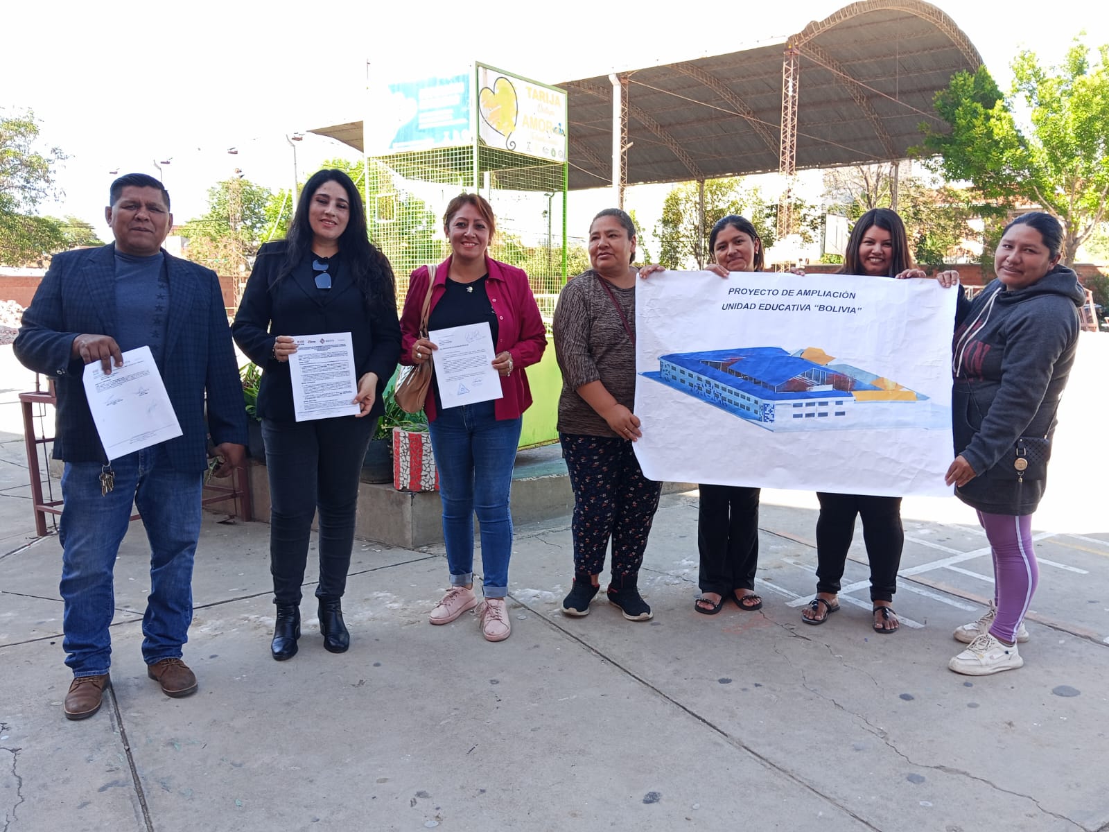 La Gabriela Pacello constata paralización de obras en el colegio Bolivia y anuncia gestiones urgentes ante el nivel central